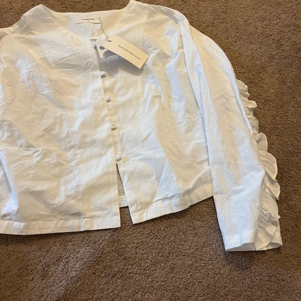 NWT commense white blouse small - Picture 2 of 10